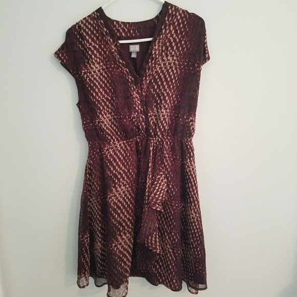 Converse Burgundy "Wrap" Dress - Picture 1 of 4